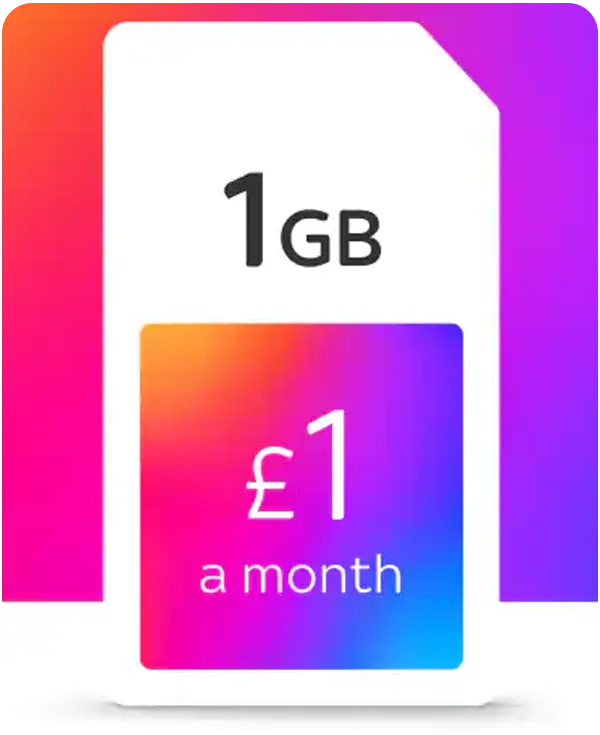 £1 for 1GB of data SIM only